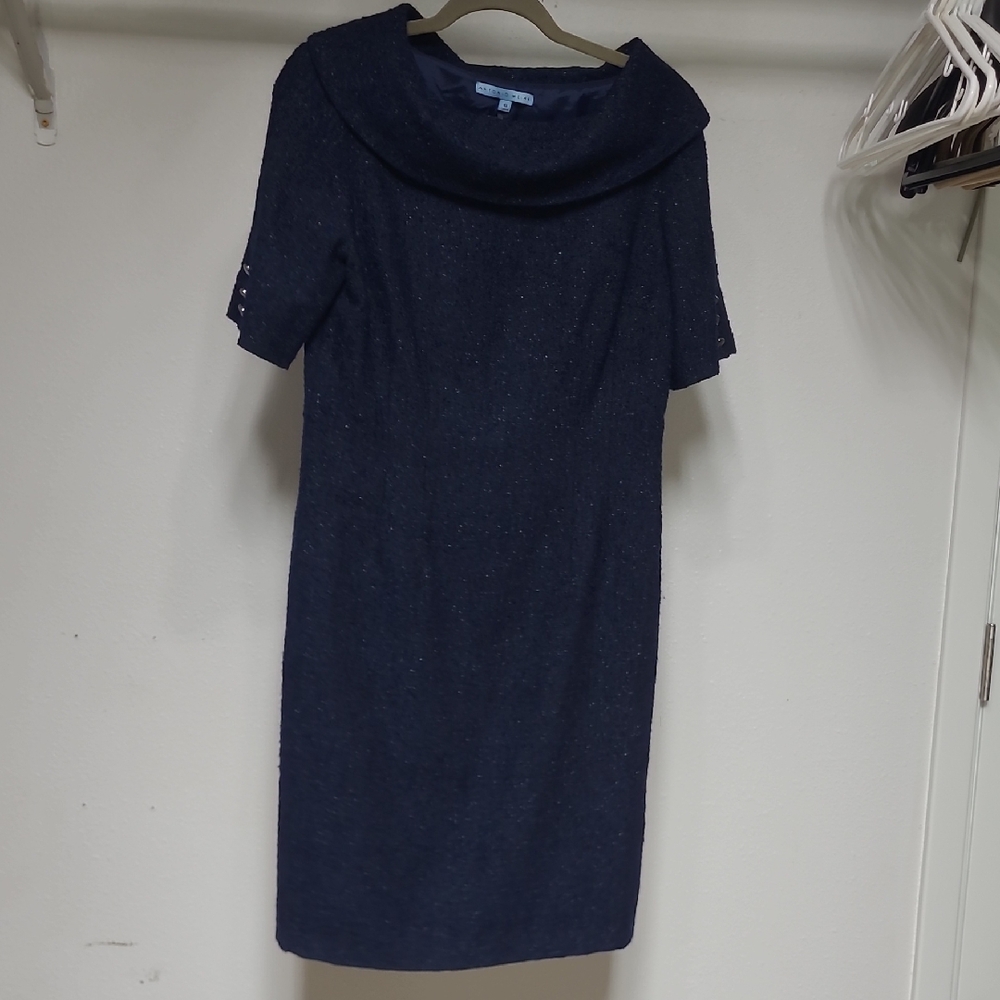 ANTONIO MELANI Midnight Blue Midi Dress